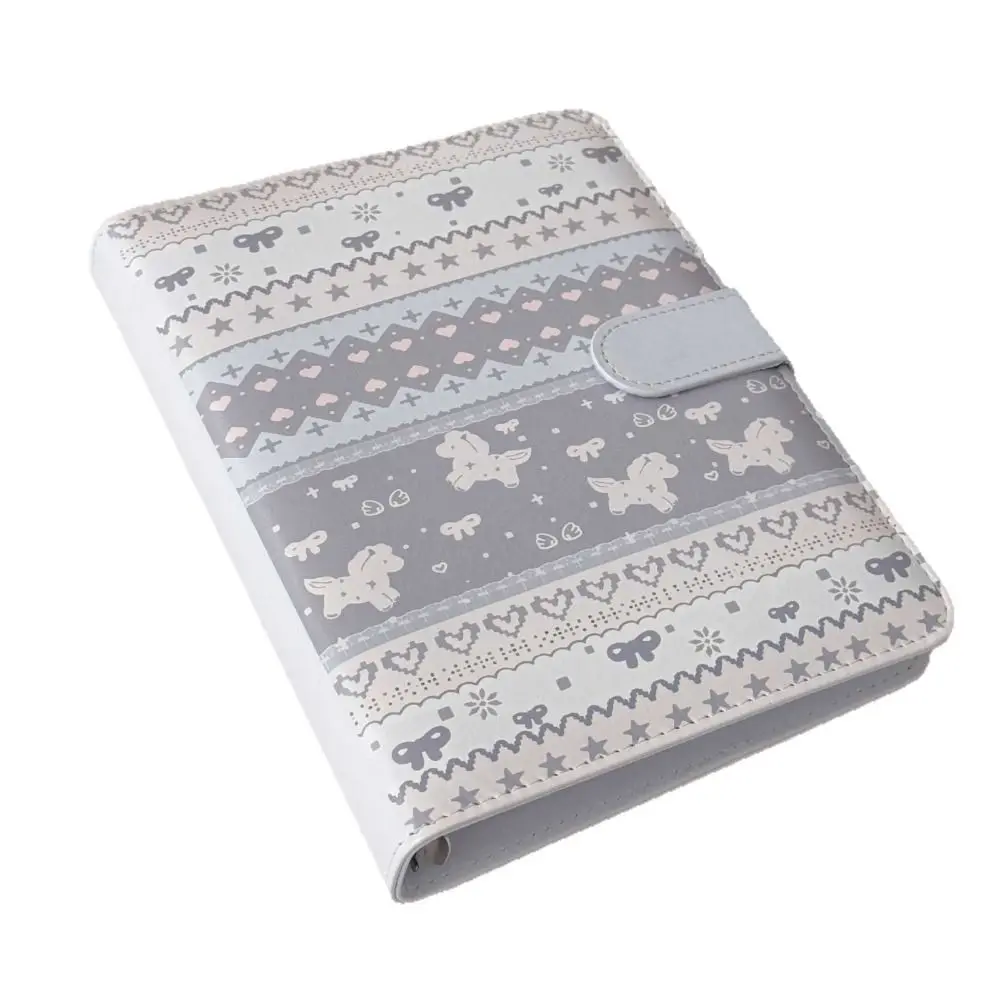 Multi-functional A5 Photocard Holder Fairland Pattern PU Leather Card Storage Booklet Loose-leaf Large Capacity Photo Album