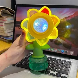 Zonnebloem Bellenpistool Kids Speelgoed Elektrische Zeepblazers Automatische Bellenmachine Met Licht Schommel Speelgoed Kinderen Cadeau Buitenspellen