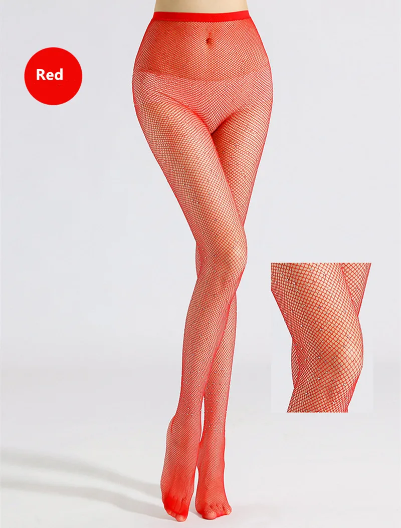 1/4 Paar Übergrößen-Netzstrümpfe mit Strass für Damen, Schwarz, Sexy, Ultra-Glitzernd, Hohe Taille, Netzstrumpfhose, Damen-Party-Leggings – Detail 29