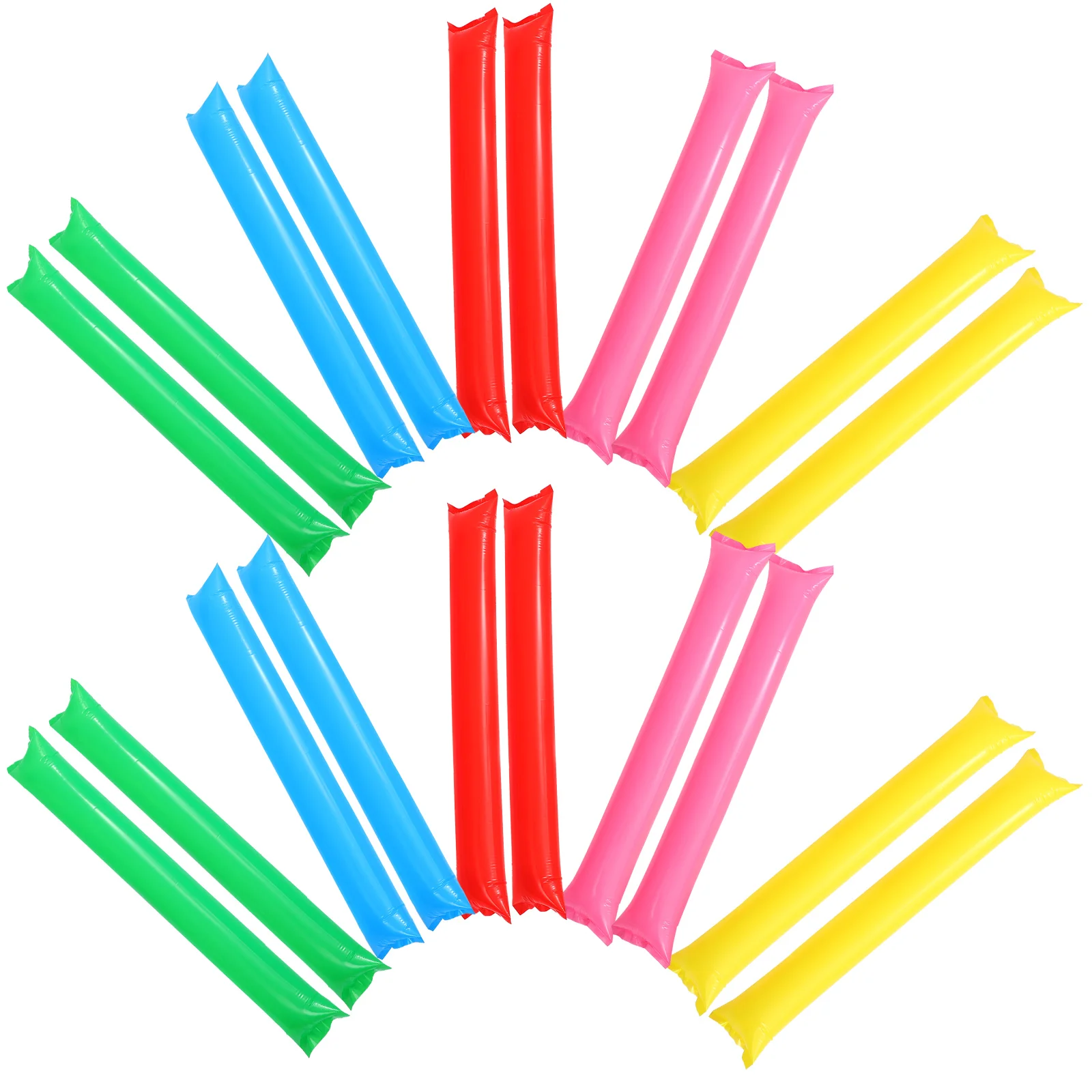 

20 Pcs Inflatable Stick Cheerleader Noise Maker for Sporting Events Party Cheerleading Sticks