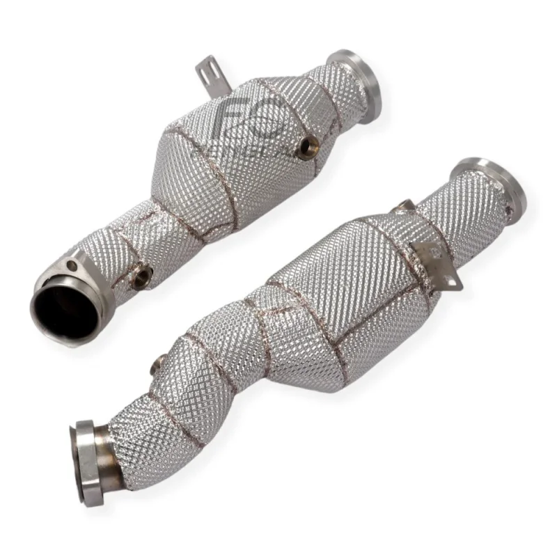 Custom Downpipe Exhaust Head for Mercedes Benz W205 W213 C43 E43 GLC43 E400 3.0T High Flow Insulated Exhaust Pipes Power Upgrade