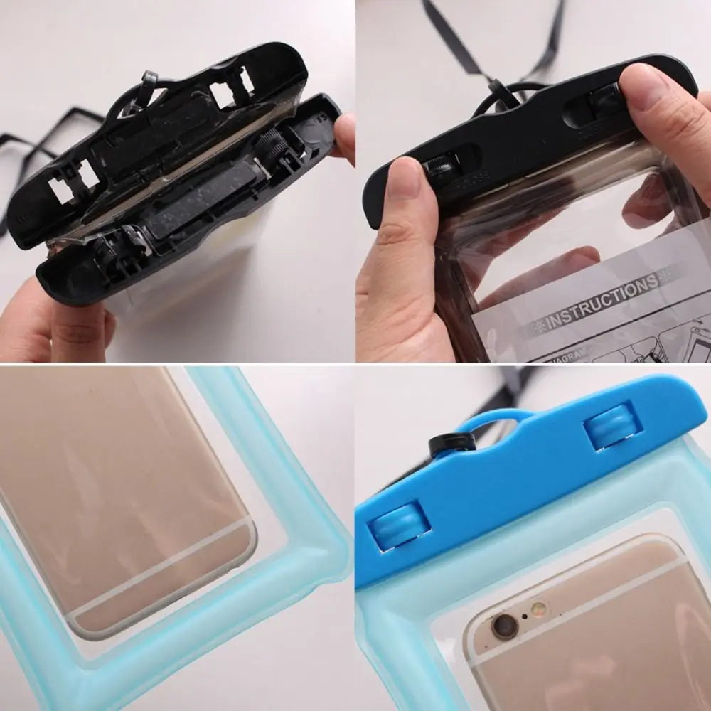 Fashion Swimming Floating Airbag Phone Bags Touchscreen Transparent Diving Phone Case Shockproof Waterproof Phone Cover