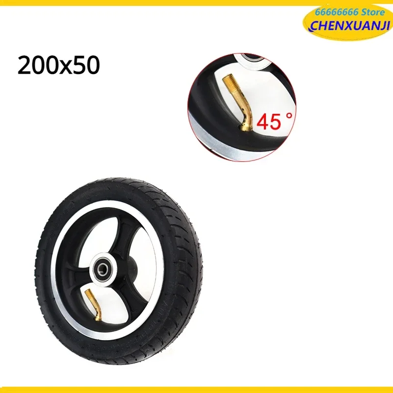 

200x50 Scooter Tyre Tire with Hub Alloy Wheel 8 Inch Pneumatic Tire for Electric Scooter Electric Bicycle Accessories 200*50 8"