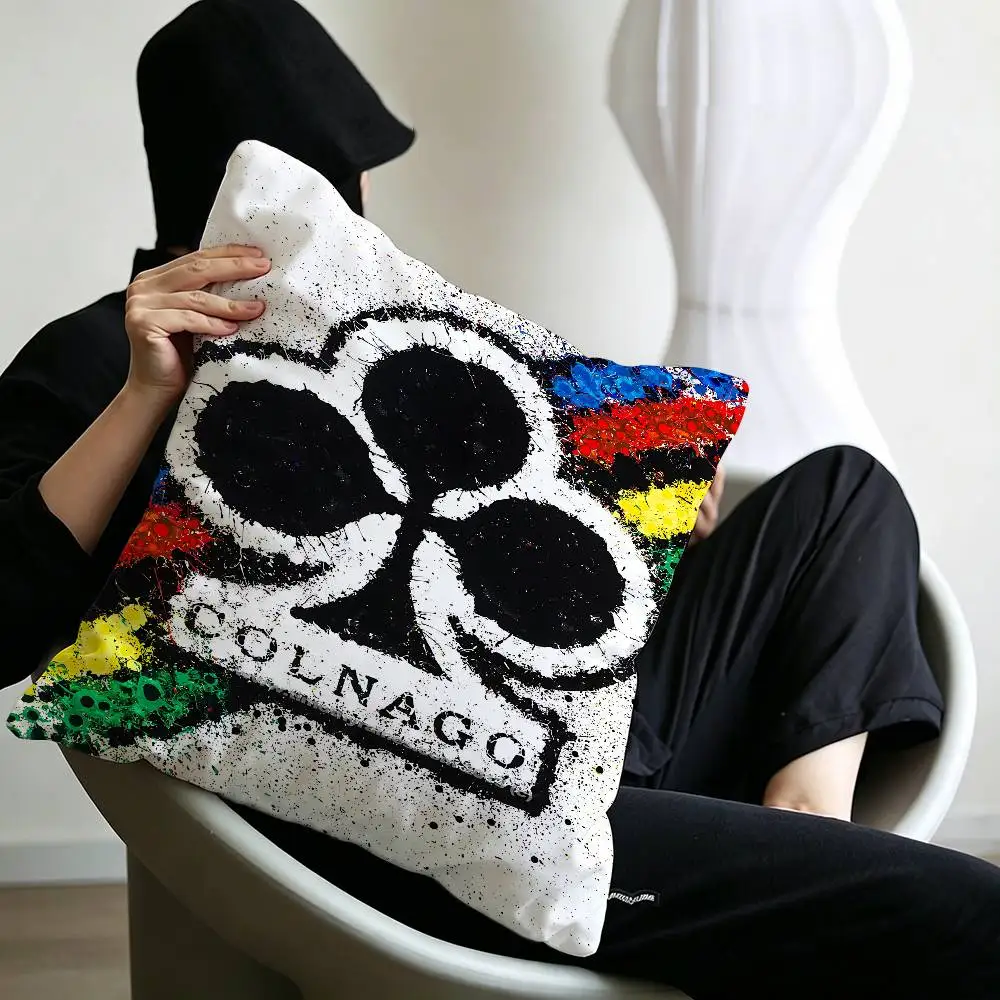 Colnago Bike Cycling Pillow Gift Home Office Decoration Bedroom Sofa Car Cushion Cover case 45x45
