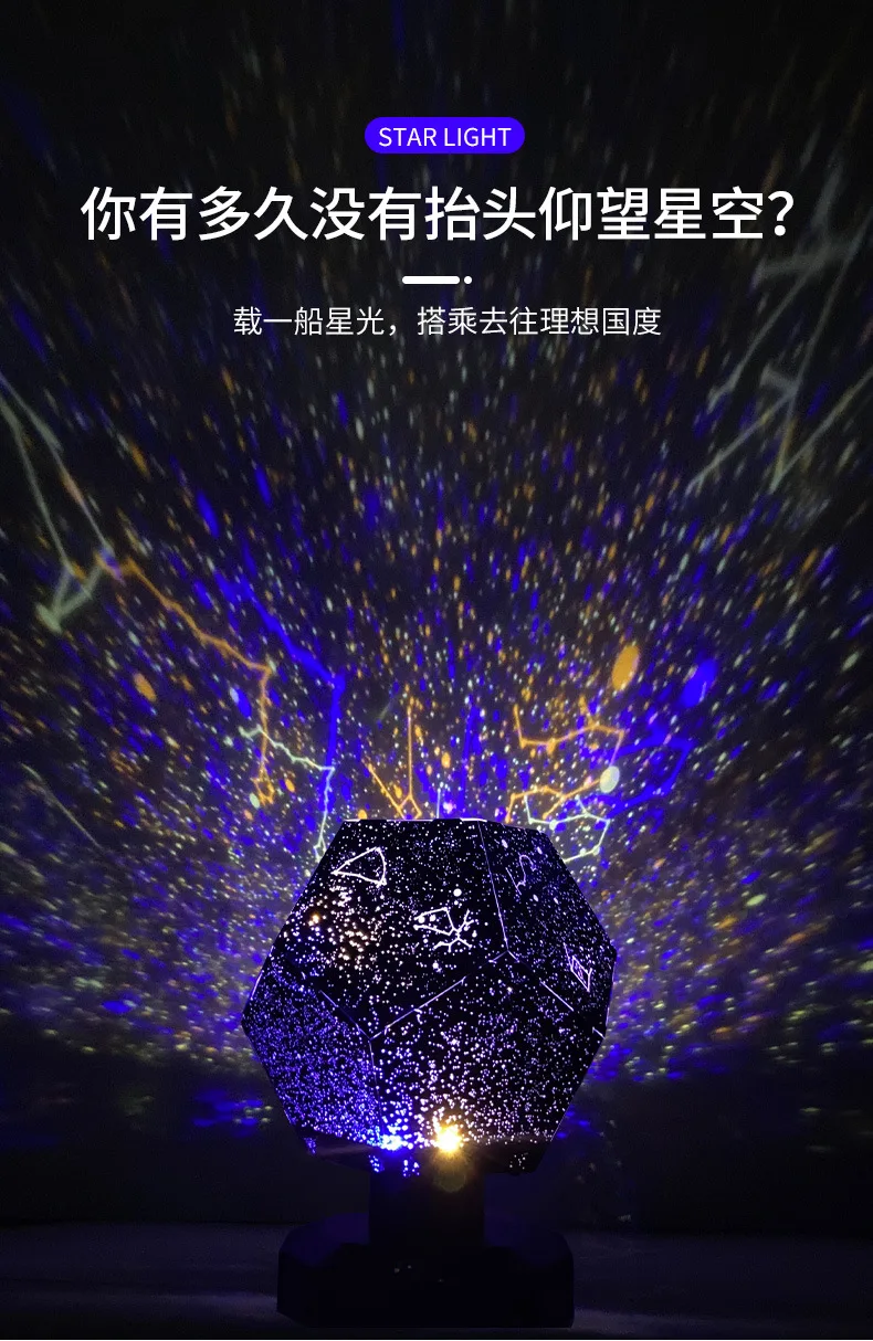 

Y Play with the Four Seasons Проекционный светильник звездного неба Романтический вращающийся проектор созвездия Полное небо Звездный ночник