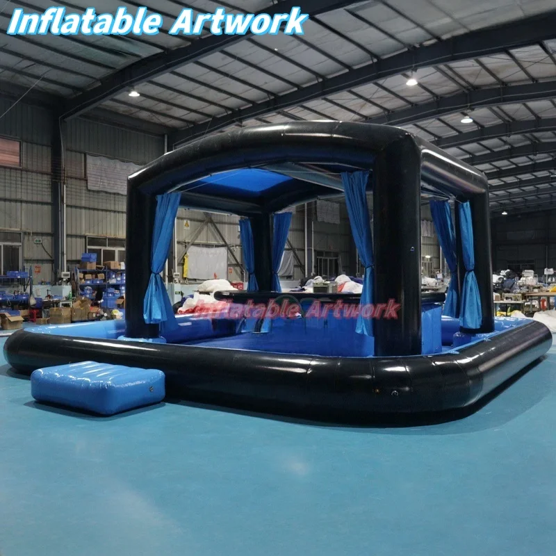 Custom Built Event Supply Large Inflatable Pool Bar for Outdoor Party Decorations Toys