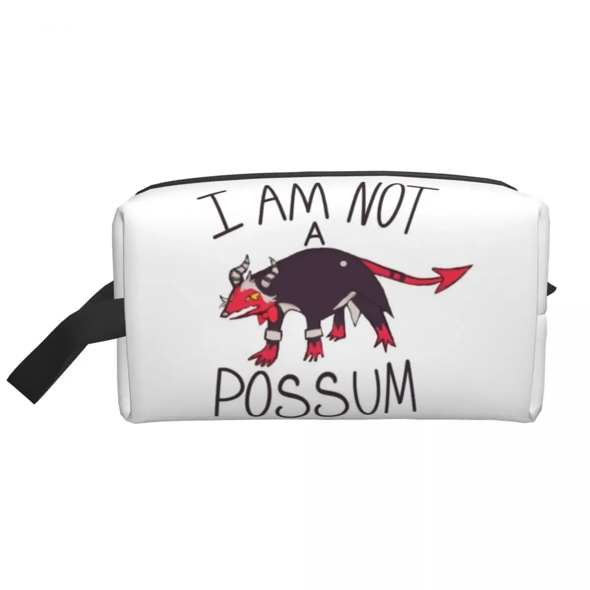 Travel I\'m Not A Boss Cartoon POSSUM Helluva Boss Toiletry Bag Cosmetic Makeup Organizer for Women Beauty Storage Dopp Kit Box