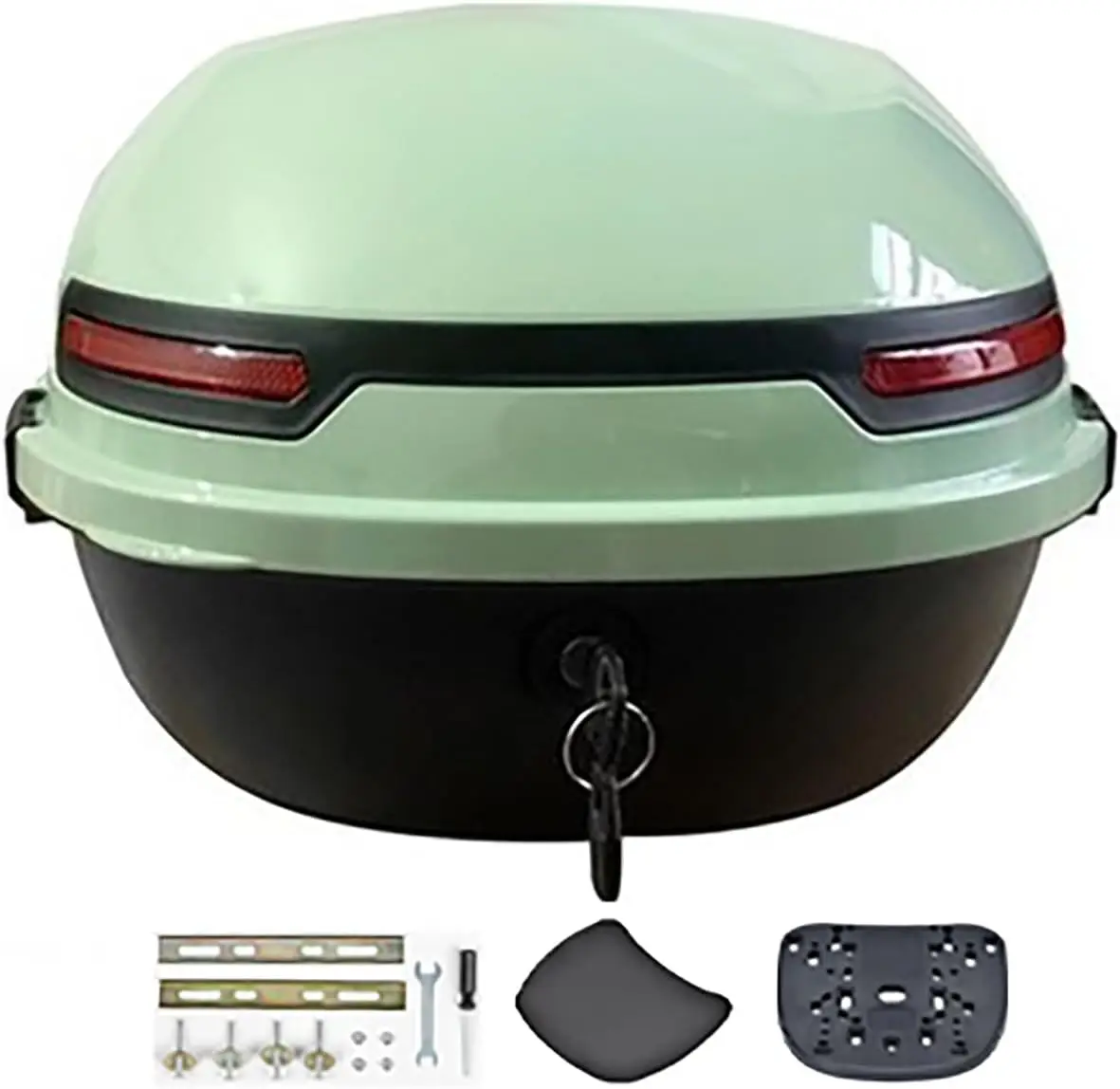 

Верхний чехол для мотоцикла, хвостовой ящик для мотоцикла, багажник с замком, пластиковый водонепроницаемый верхний ящик с удобной пластиковой спинкой