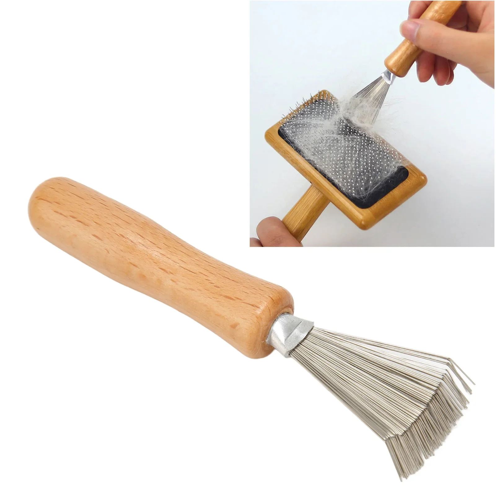 Comb Hair Brush Cleaner Plastic Handle Cleaning Brush Remover Embedded Pet Beauty Tools Cleaning Supplies