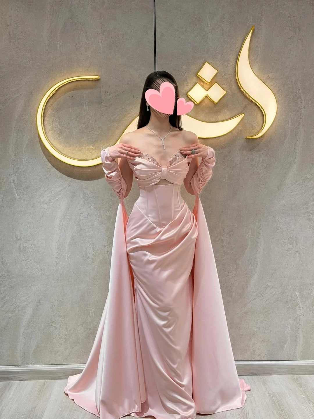 

Oisslec Dress Elegant Vintage Sweet Pink Mermaid Bow Beads Stylish New Customized Formal Occasion Prom Dress Evening Party Gowns