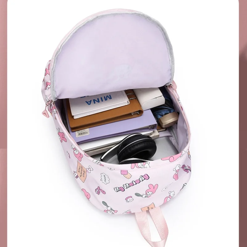 MINISO New Elementary School Student Backpack Cute Cartoon Anime Handbag Large Capacity Girl Leisure Travel Commuting Bag