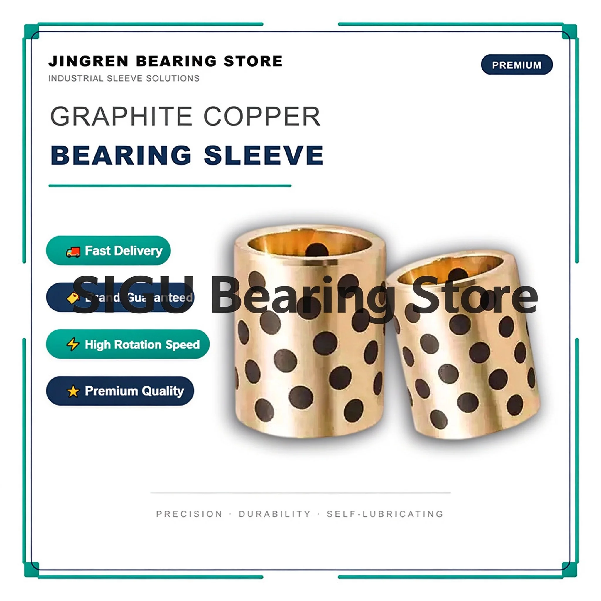 JDB 10*15*25*30 10*16*10*12*15*20*25*30*40 10*19*29*15*55*20 Graphite Inlaid Copper Bearing Sleeve