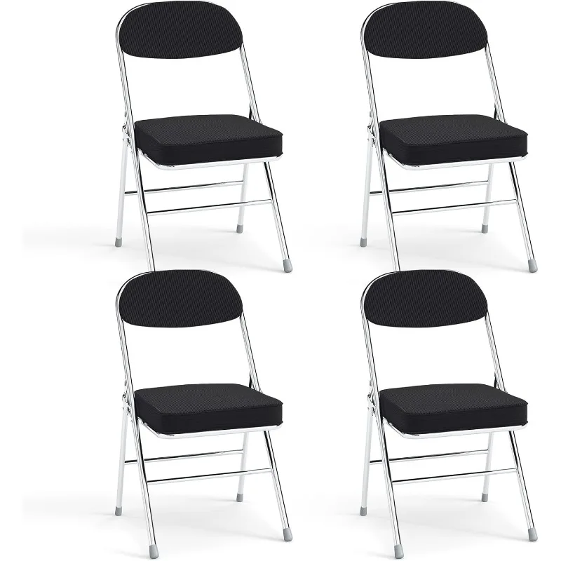 كراسي قابلة للطي مع مقعد سميك مبطن، قماش سروال قصير متين، كرسي مكتب تجاري قابل للطي قابل للتكديس #1