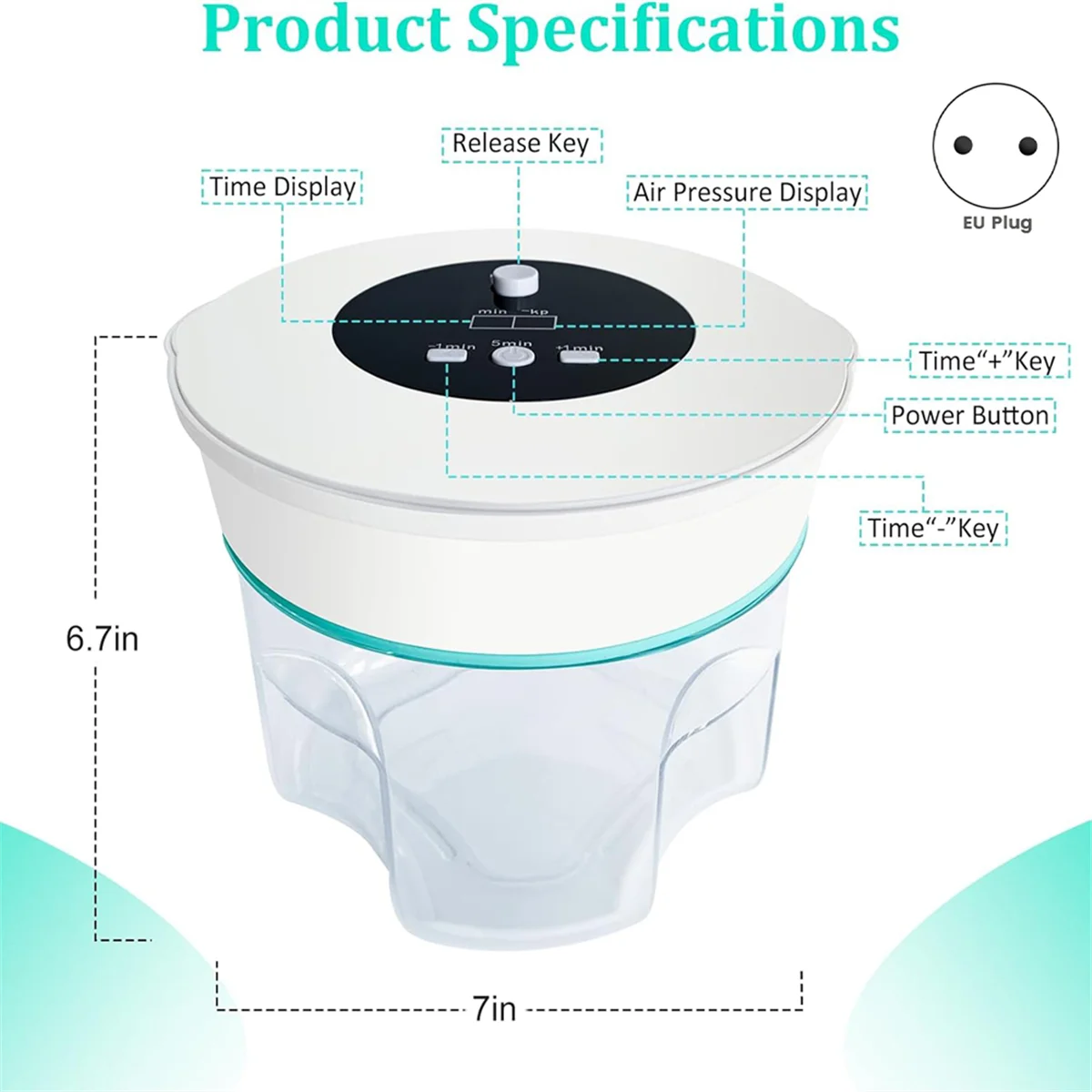AA98 2L AB pegamento resina epoxi silicona antivaho máquina de preservación al vacío para eliminación de burbujas enchufe de la UE