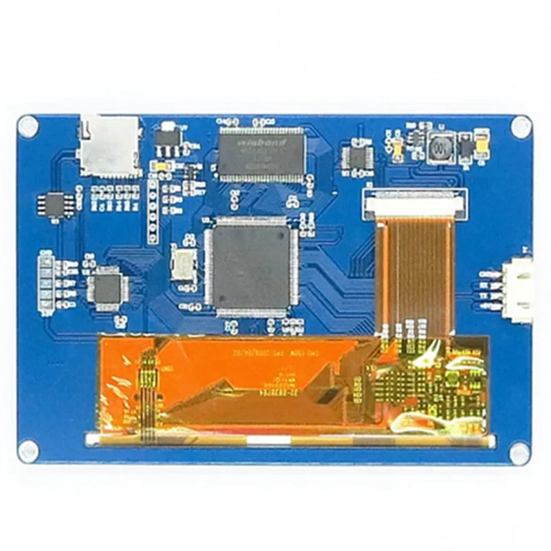 

AED6-HMI Сенсорный ЖК-дисплей NX8048T050 5-дюймовый интерфейс человеческой машины Резистивный дисплей HMI Расширенная серия Прочный синий