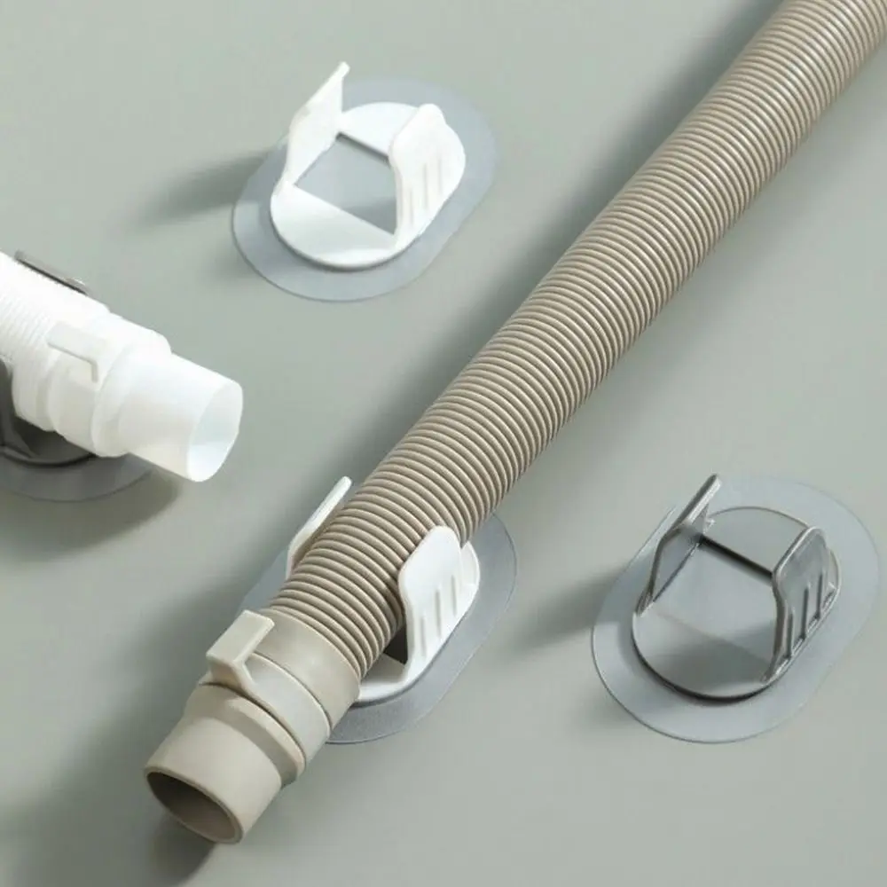 5pcs Plastic Pipe Clamp Hooks Self-adhesive Cable Clips Wiring Hose Clamp Pipe Support Fasteners Pipe Mounting Fix