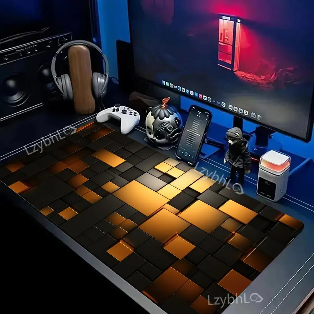 

Geometric Hexagon Mouse Pad XXL Large Keyboard Table Pads Office Game Desk Mat XL Computer Rubber Anti-slip HD Gaming Mousepad