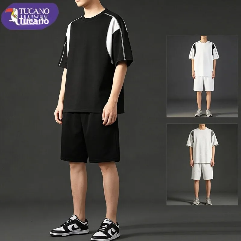 Camiseta Masculina TUCANO Americana de Manga Curta com Recortes, Nova Coleção Verão 2026, Versátil, Solta, Casual, Juvenil, c...