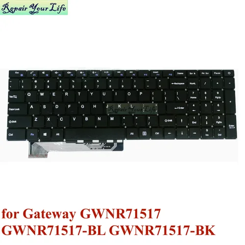 Imagen 1 del producto Nuevo teclado para portátil GWNR71517 en inglés de EE. UU. para Gateway GWNR71517-BL GWNR71517-BK 15,6 ""Ultra delgado MB 3501063 F0006-063