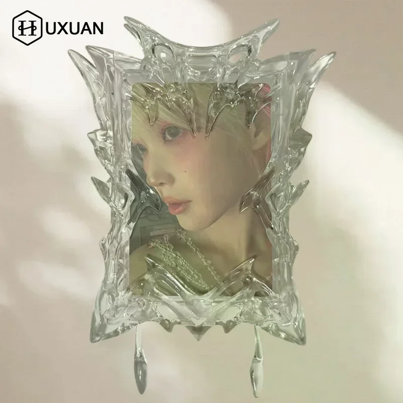 Aesthetic 3D Transparent Butterfly Photocard Holder Kpop Small Card Protector Card Display Cover Advanced Sense Card Cover
