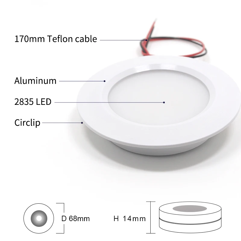 Mini Spot Lumineux LED Ultra Mince Encastrable au Plafond, 12V, 3W, Lumière à Intensité Réglable, Luminaire d\'Nik, Idéal pour une Cuisine ou une