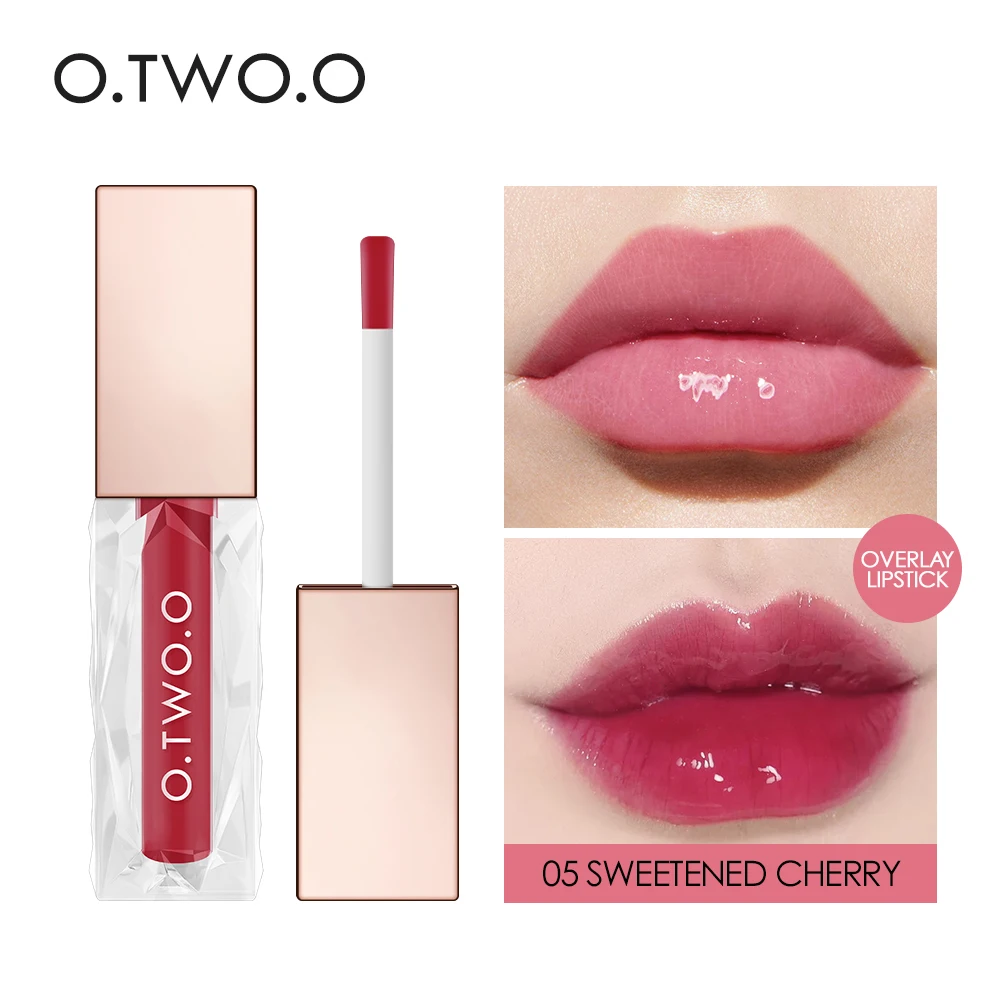 Wholesale O.TWO.O Transparent Lip Gloss Moisturizing Clear Crystal Lip Oil Long Lasting Jelly Lips Shine Makeup Honey Lipgloss