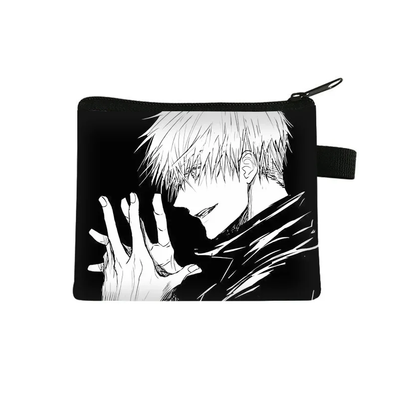 Kawaii Anime Jujutsu Kaisen Portemonnee Gojo Yuji Korte Portefeuilles Portemonnee Hoge Kwaliteit PU Leer Grote Capaciteit Kaart Pack Verjaardagscadeau