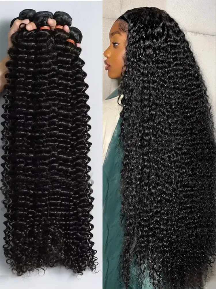 

30 40 Inch Curly 3 4 Bundles Loose Wave Weave Bundles Human Hair Bundles Deep Wave Human Hair Raw Hair Extensions Double Weft