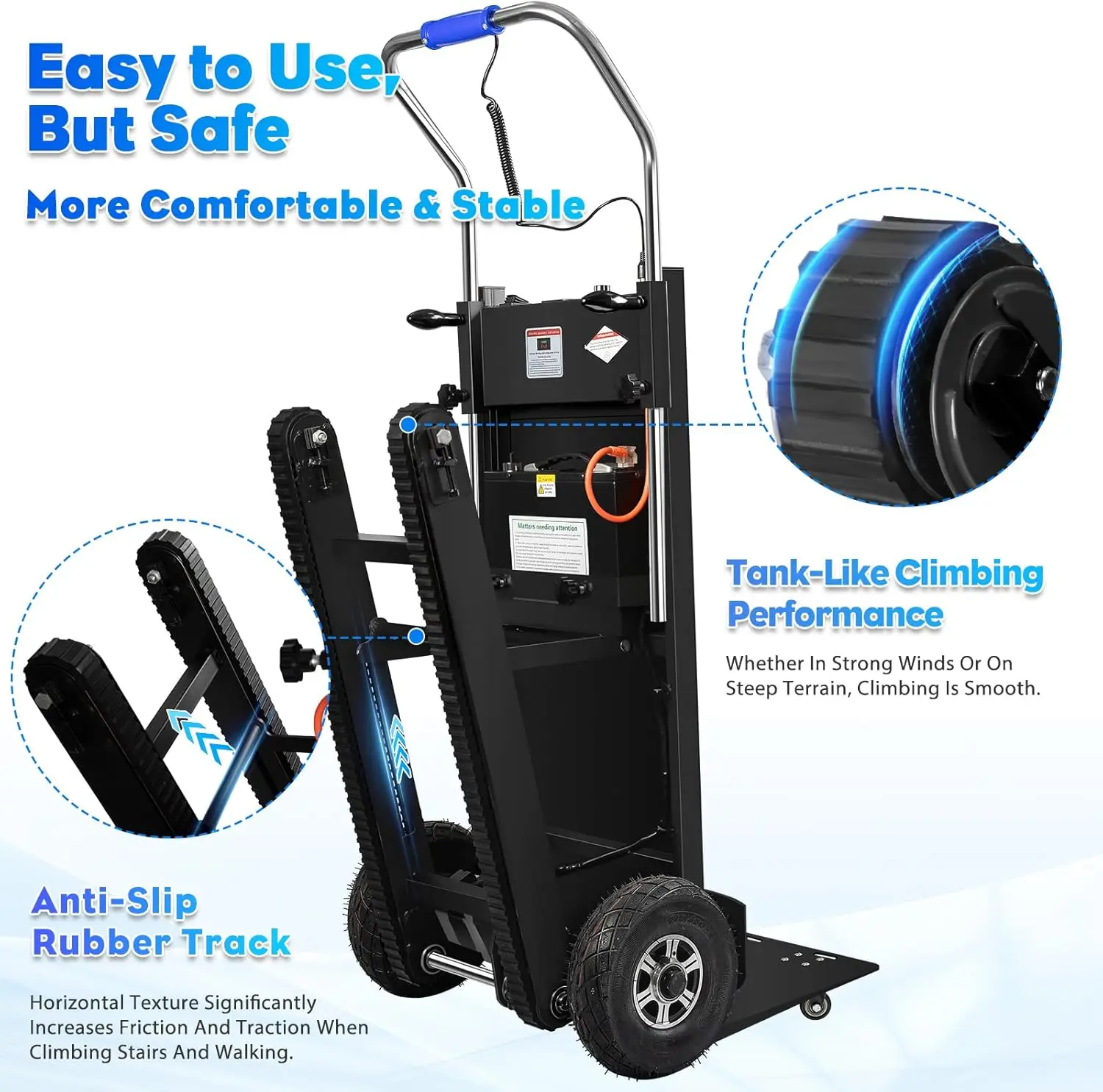 Hand Cart Dolly Trolley Hand Truck Stair Climbing Tow Tractor Electric Stair Climber for Sale