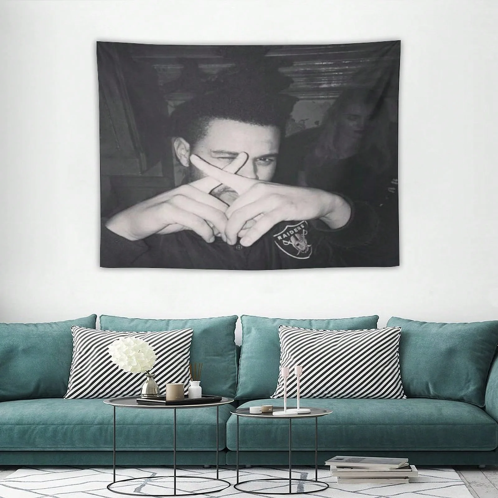 1pc Music Album Poster Weeknds Printed Tapestry 2D Printed Wall Hanging for Bedroom Living Room Home Wall Art Decor Gift