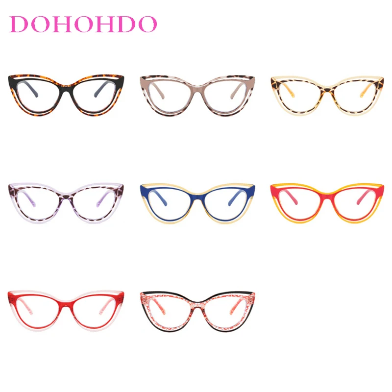 

Retro Personality TR90 Cat Eye Women Eyewear Men Luxury Designer Brand Optical Computer Games Anti-Blue Light Eyeglasses Lentes