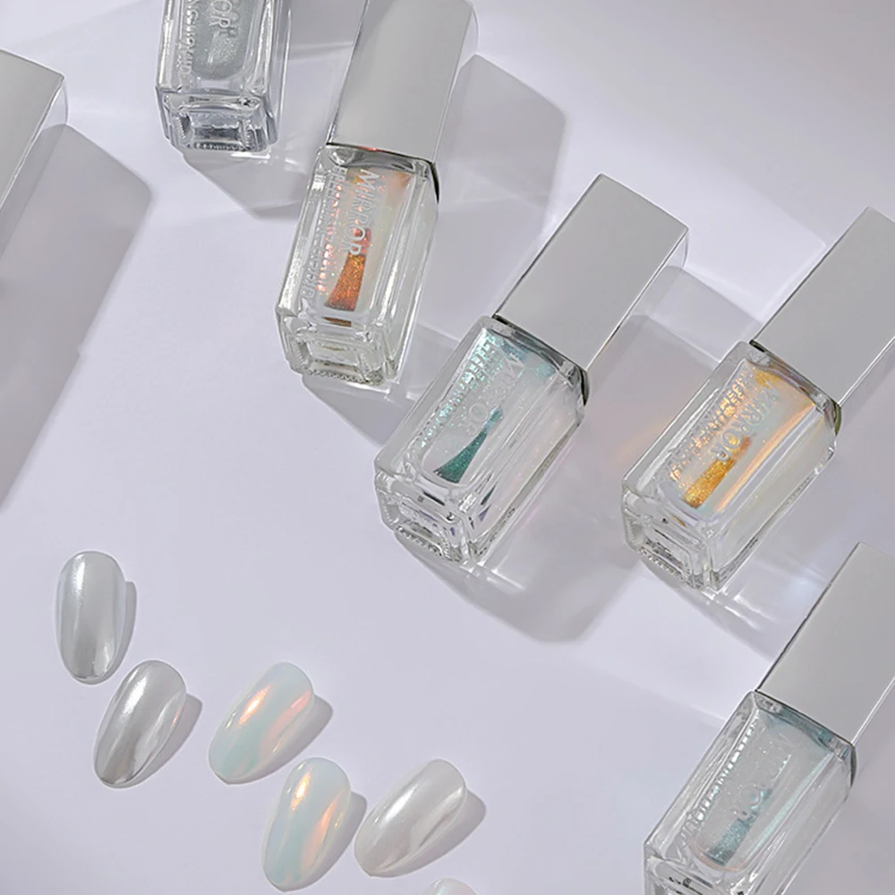 5ml Magic Chrome Liquid Aurora Powder Metallic Mirror Effect Nail Polish Function Top Coat può essere utilizzato su qualsiasi colore Nail Design