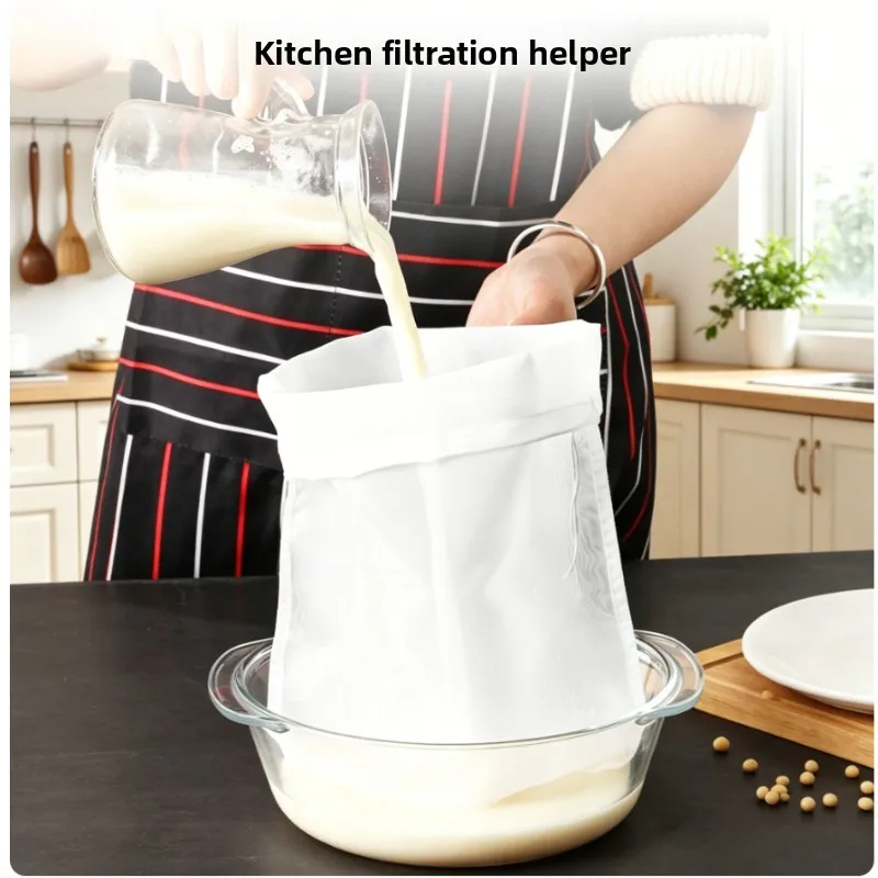 Saco de Filtro de Nylon de Grau Alimentício para Chá, Cerveja, Leite, Café, Filtragem de Óleo, Coador de Malha, Filtro de Cozinha, Sacos de Filtro de Nylon Reutilizáveis