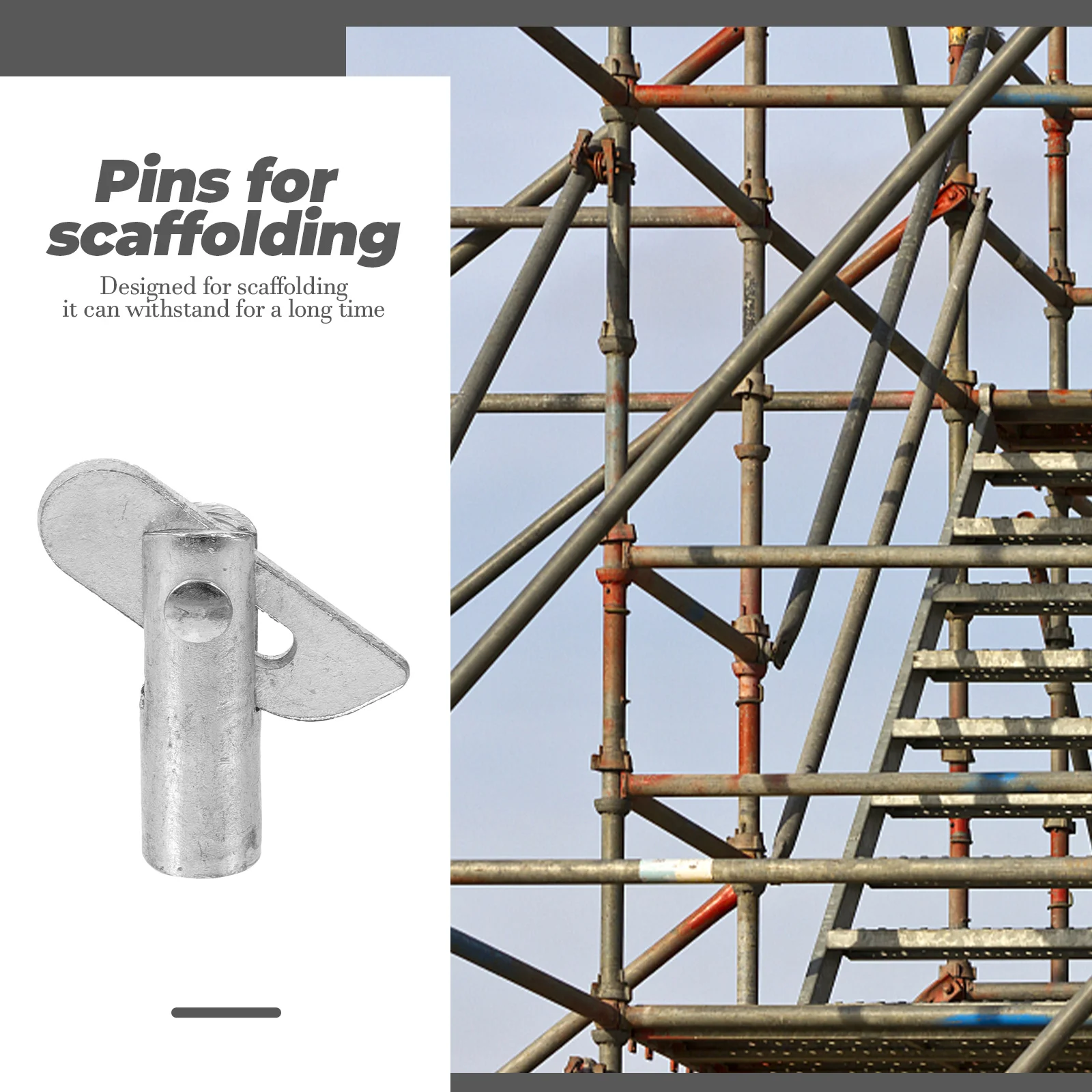 

8pcs Galvanized Scaffolding Lock Pins 11mmx38mm Durable Cost Saving Replacement Fixing Pins for Ladders Accessories