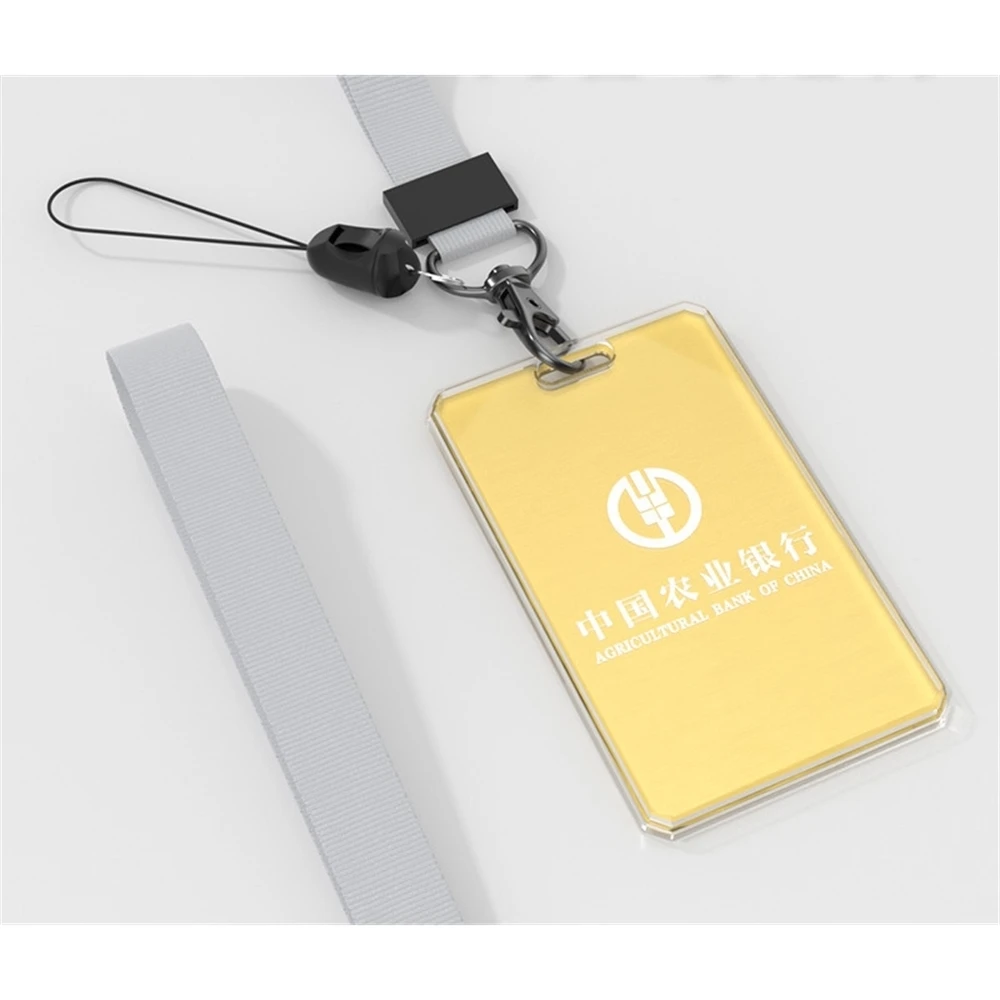 86x54mm Retractable Custom Lanyard With Full Transparent Business Id Ic Card Holder Vertical Horizontal Available