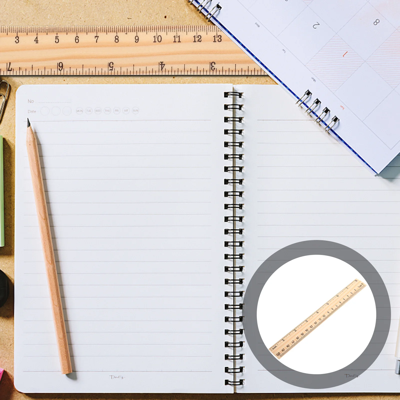 

20Pcs Wooden Straight Rulers Precision Student Measuring Tools for Drawing Engineering Design Student Accessories