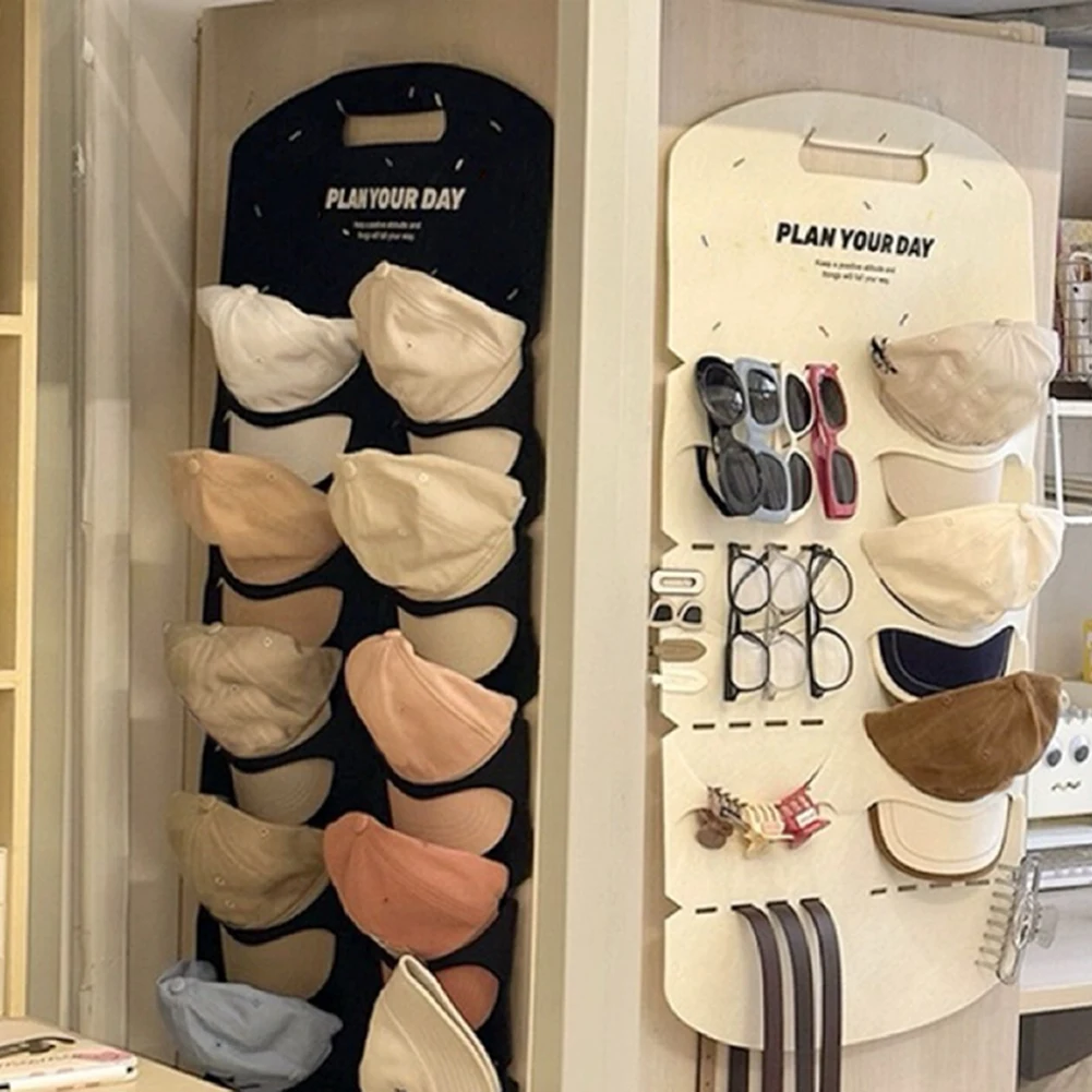 Hat Organiser for Closet 6/12 Pockets Baseball Cap Storage Bag Cap Hat Hanger for Home Bedroom