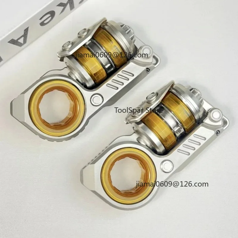 EDC Tuning Fork Push Egg Fidget Spinner Ratchet Haptic Slider Adult Fingertip Stress Relief Toy