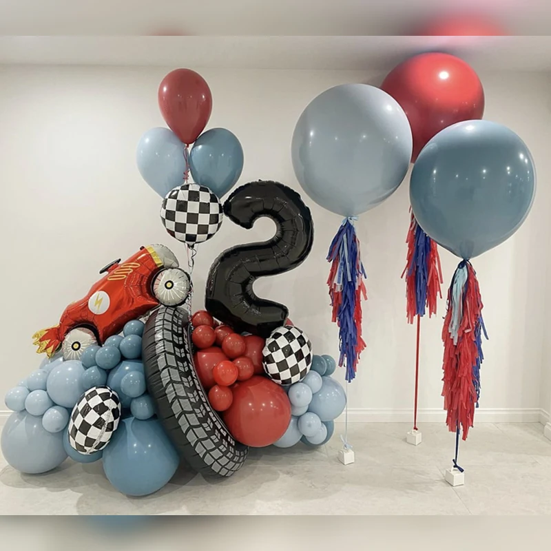 68Pcs Racing Theme Numbers 1-9 Children Enhance Racing Fun Birthday Shower Gift Background Decoration