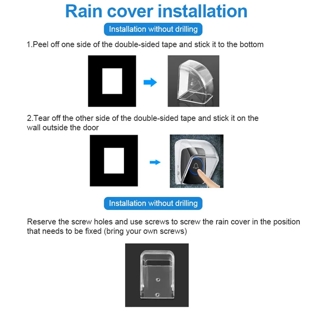 Doorbell Storage Box Wireless Doorbell Cover As Shown Easy Installation Minimal Maintenance Multi-Functional Use