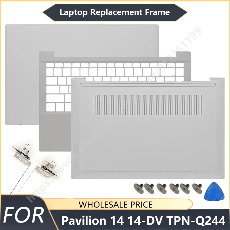 NEW For HP Pavilion 14 14-DV 14-EC 14T-DV TPN-Q244 Laptop LCD Back Cover Front Palmrest Bottom Case Laptop Frames Hinges