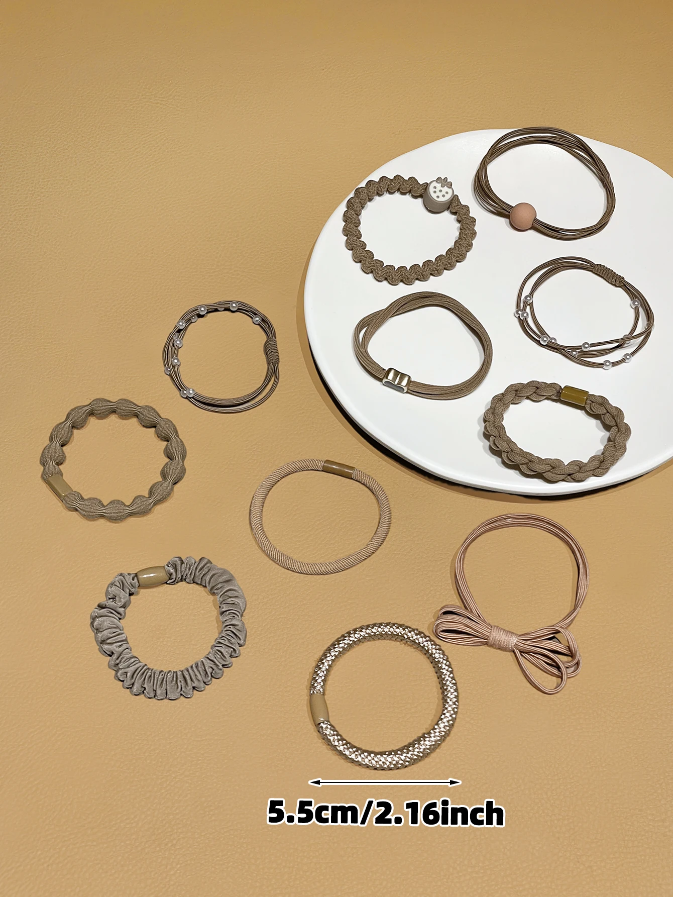 랜덤 10개 여성 스타일, 나이를 줄여주는 다용도, 높은 포니테일 머리끈, 일상 사용에 적합, 여성 헤어 액세서리