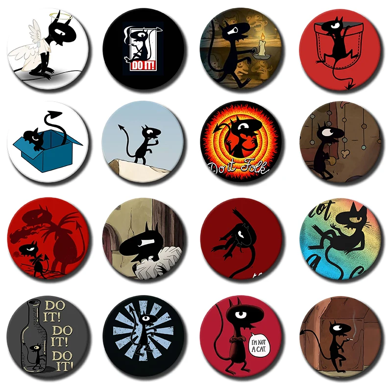 Disenchantment Luci Enamel Pin Luci Do It Anime Cartoon I'm Not A Cat Kawaii Brooch Creative Badge Bag Clothing Accessories Gift