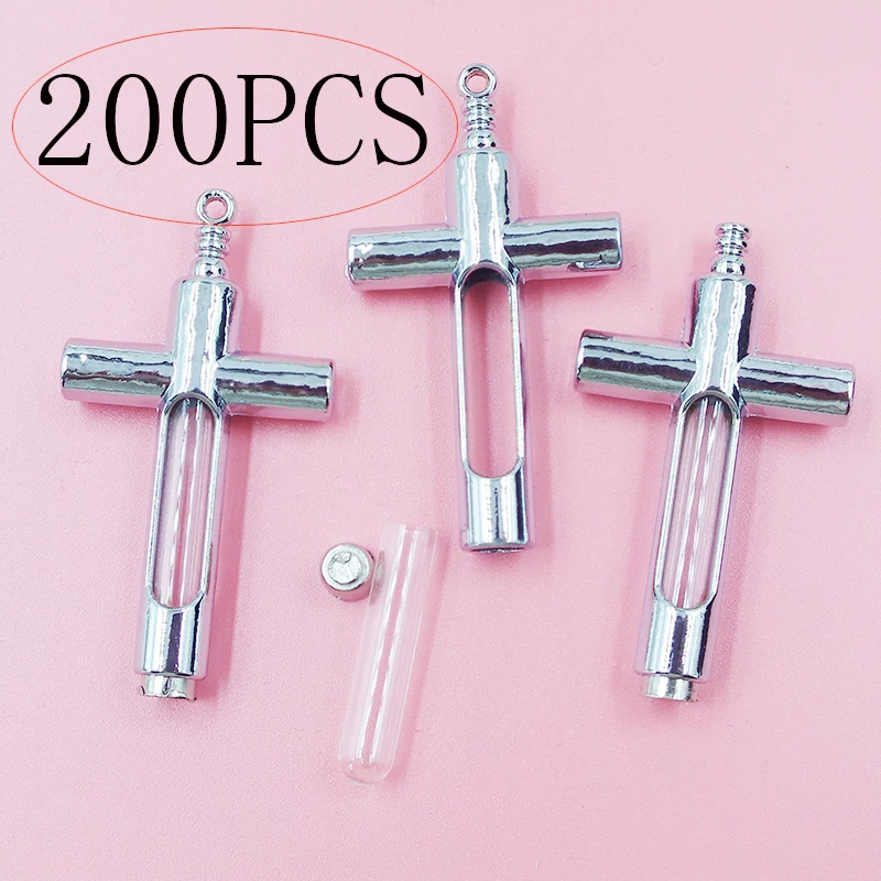 Bulk 100PCS/200pcs/lot Fahsion Crystal Perfume Bottle Pendant Charms