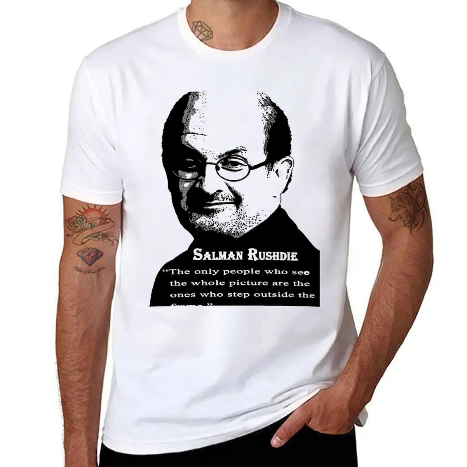 New Sir Salman Rushdie T-Shirt graphic t shirt shirts graphic tees oversized t shirt men