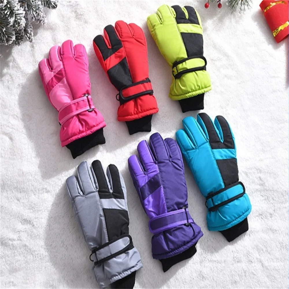 Winter Style Outdoors Ski Glove For Unisex Plush Thickening Warm Waterproof Windbreak Ride Keep Out The Cold Cotton Gloves