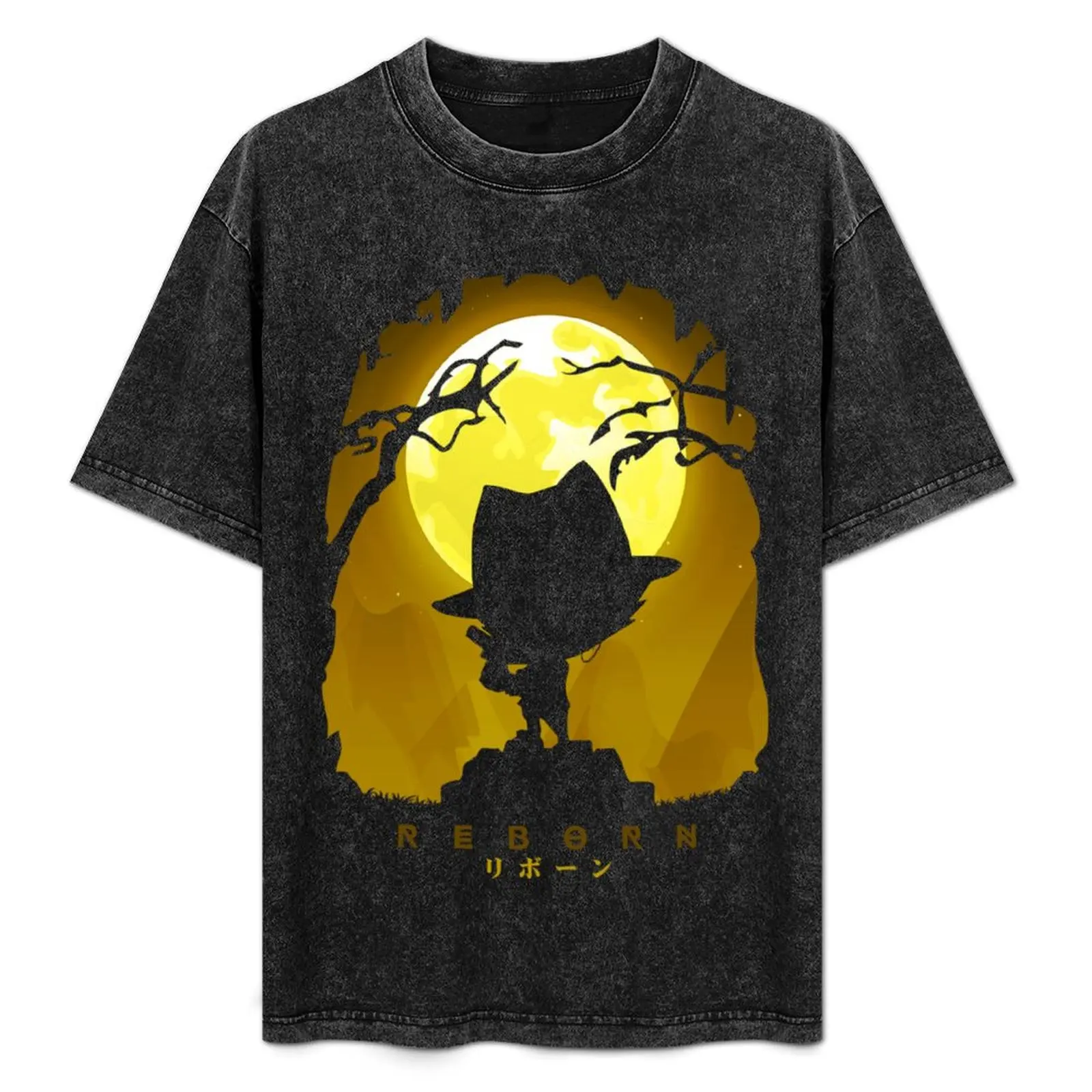 KATEKYO HITMAN REBORN - REBORN T-Shirt Simple Casual Short Sleeve Tee