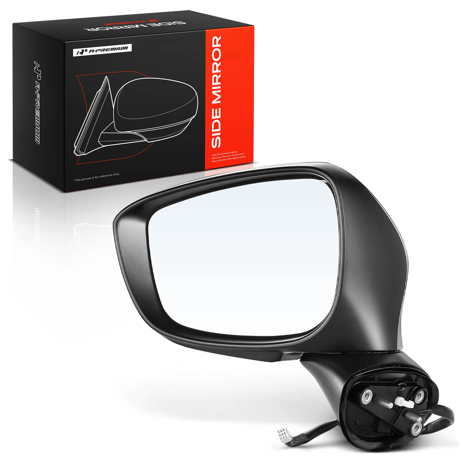 A-Premium Driver Side Power Door Mirror for Mazda CX-5 2015-2016 Manual Folding Turn Signal Light Heated Black