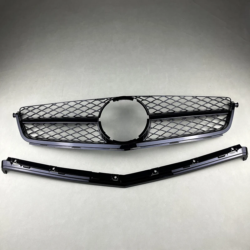 Off-road Grille Suitable for Mercedes Benz C Class W204 C63 2008 2009 - 2011 Modified One Transverse Style Front Racing Grille