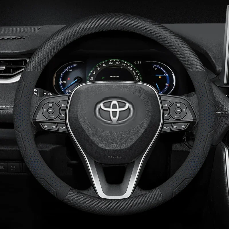 Car Chamois Steering Wheel Cover For Toyota Corlla Camry Yaris Auris C-HR RAV4 Land Cruiser Prius Harrier bz3 bz4 Accessories